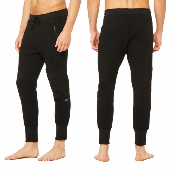 ALO Yoga Pants Alo Yoga Black Moto Jogger Sweatpants Size Xl